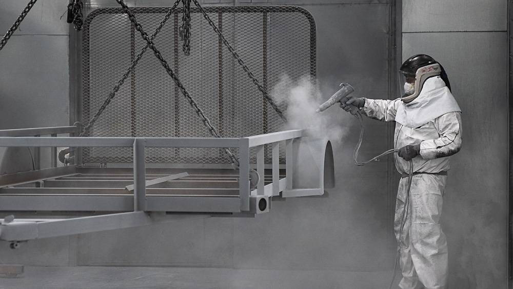 Powder Coating - Professional powder coating services for durable, high-quality finishes on metal components. We offer 12 premium powder coat colors including Lime Green, Shark Grey, Midnight Blue, Military Green, Tiger Orange, Summit White, Champagne, Desert Sand, Cardinal Red, Onyx Black, Matte Black, and Thunderstorm Grey. Powder coating provides superior corrosion resistance, UV protection, and impact resistance compared to traditional paint. Ideal for trailer fenders, toolboxes, custom trailers, and any steel or aluminum components requiring a long-lasting, professional finish.